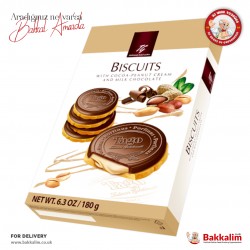 Tago 180 G Biscuits with Cocoa Peanut Cream and Milk Chocolate