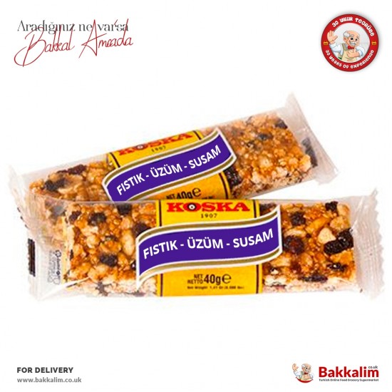 Koska 40 G Peanut Grape Sesame Crocan Bar - 8690170602663 - Turkish Online Market Europa